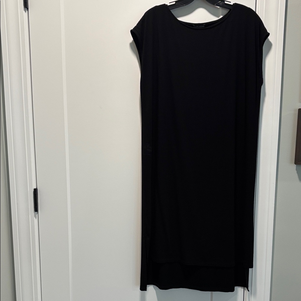 Eileen Fisher Cap SLV Hi Low Hem Jersey Dress